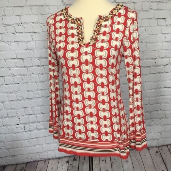 ANN TAYLOR BEADED NECK PETITE TOP - Picture 1 of 7